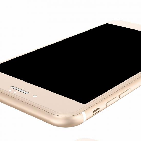 Bufalo iPhone 7 Plus/8 Plus Kavisli 4D Cam Ekran Koruyucu Gold