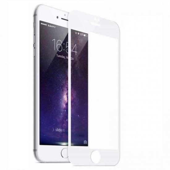 Bufalo iPhone 7 Plus/8 Plus Ekran Koruyucu 5D Temperli Cam Beyaz