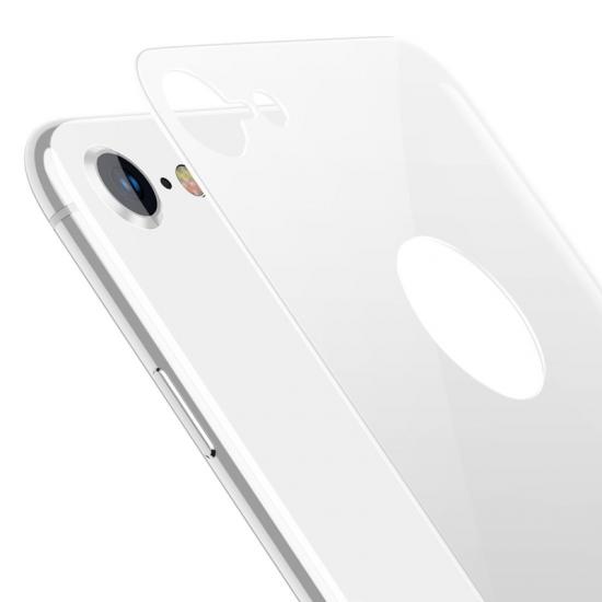 Bufalo iPhone 7/8 Kavisli 4D ARKA GÖVDE Cam Koruyucu Beyaz