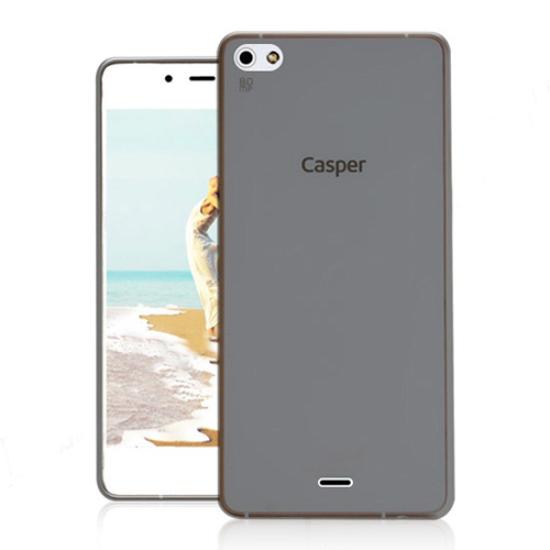 Casper VIA V10 Kılıf Soft Silikon Şeffaf-Siyah Arka Kapak