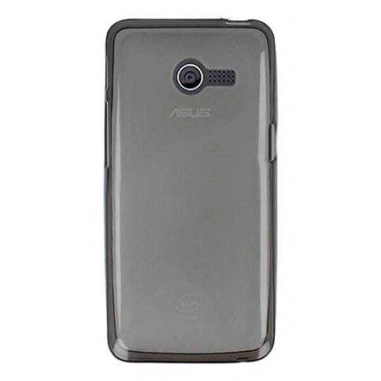Asus Zenfone 4 Kılıf Soft Silikon Şeffaf/Siyah Arka Kapak