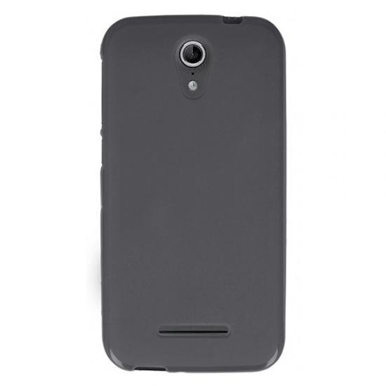 Vodafone Smart 4 Power 985 Kılıf Soft Silikon Şeffaf/Siyah Arka Kapak