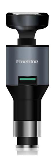 Fineblue Car-Blue Bluetooth Kulaklık ve Araç Şarj Başlığı 2in1 2.4A Gri