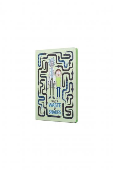 Mabbels Rick And Morty Sert Kapak Butik Defter Yılan Krem