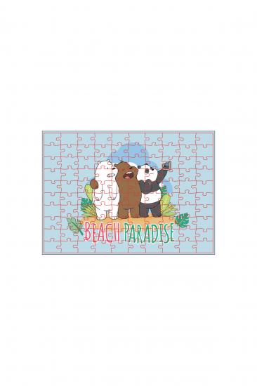 Mabbels We Bare Bears Beach Paradise 100 Parça Puzzle