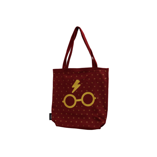 Mabbels Harry Potter Gözlük Bez Çanta Gabardin Bordo