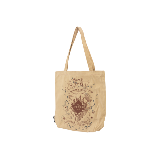 Mabbels Harry Potter Çapulcu Haritası Bez Çanta Gabardin Kahve Rengi
