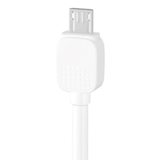 FitPlus Bianca BS-101 Micro USB Data/Şarj Kablosu 2.4A 1mt - Beyaz