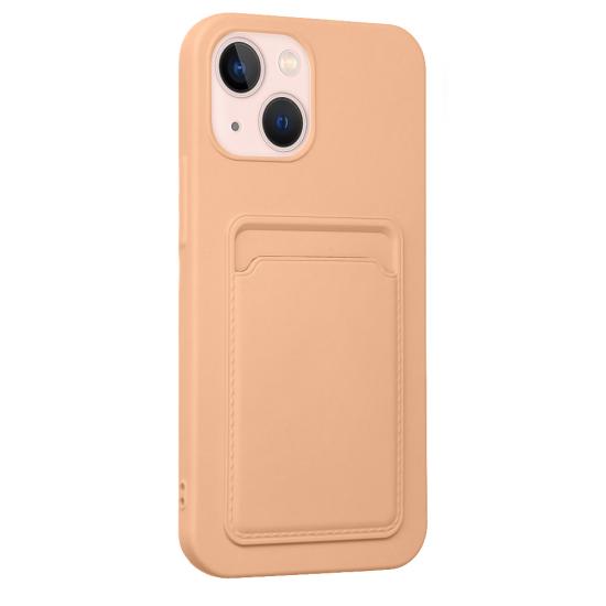 FitCase iPhone 13 Mini Cardy Soft Kartlık Cepli Silikon Kapak
