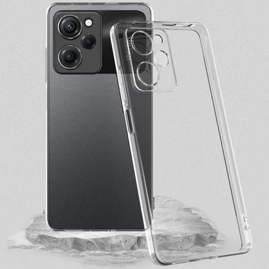 FitCase Xiaomi Poco X5 Pro 5G Kılıf Kamera Korumalı Silikon Şeffaf Kapak