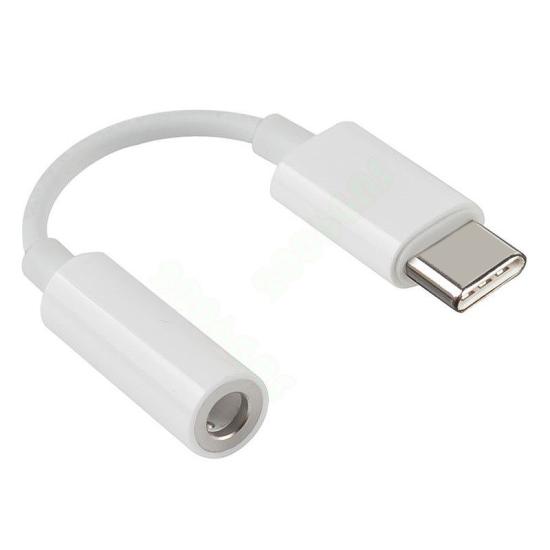 FitPlus JH-022 Type-C to 3.5mm Kulaklık Dönüştürücü Kablo Beyaz