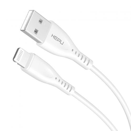 HEPU HP-419 Venus USB - iPh Lightning QC3.0 3.1A Şarj Kablosu 1mt Beyaz