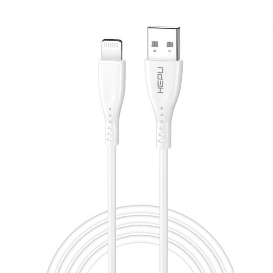 HEPU HP-419 Venus USB - iPh Lightning QC3.0 3.1A Şarj Kablosu 1mt Beyaz