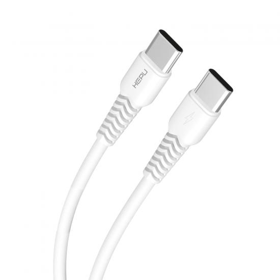 HEPU HP-420 Mild Type-C - Type-C QC3.0 20W Şarj Kablosu 1mt Beyaz