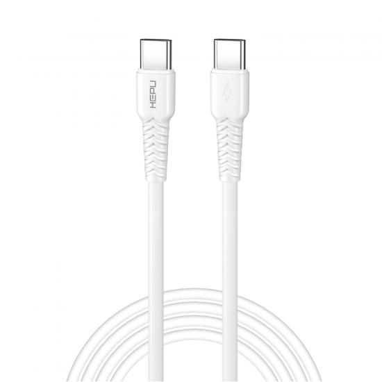 HEPU HP-420 Mild Type-C - Type-C QC3.0 20W Şarj Kablosu 1mt Beyaz