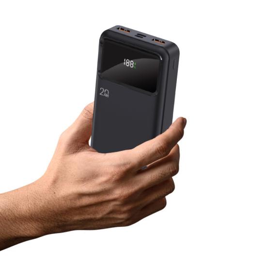 LinkTech LD20 20000 mAh Led Ekranlı 2x USB Powerbank Siyah