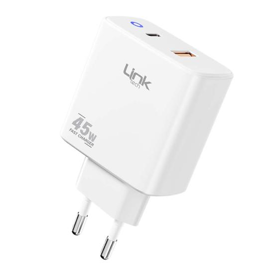 LinkTech C215 45W USB 3.0 + Type-C PD Şarj Adaptörü (Başlık)