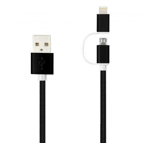 LinkTech K555 2in1 Micro USB + iPhone 1.2mt Şarj ve Data Kablosu