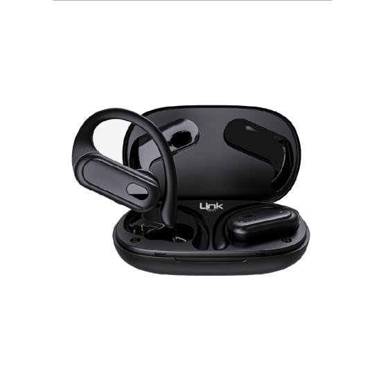LinkTech S28 TWS Spor Kancalı Bluetooth Kulaklık Siyah