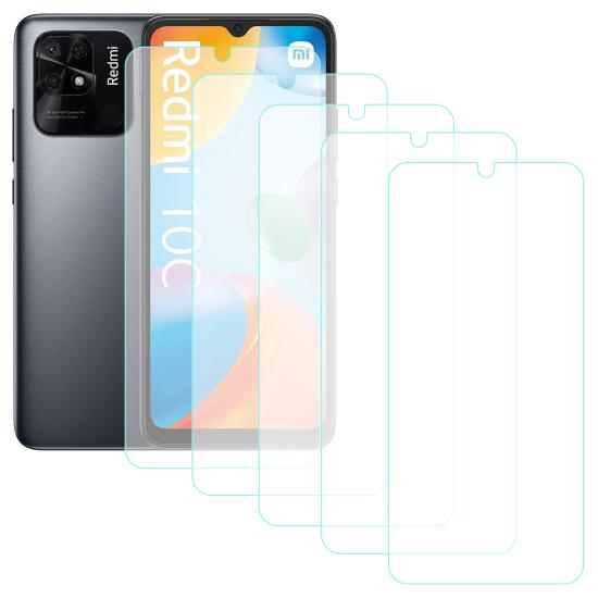 Notech Xiaomi Redmi 10C / Poco C40 Temperli Cam Ekran Koruyucu 5li Eko Paket