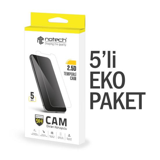 Notech Xiaomi Redmi 10C / Poco C40 Temperli Cam Ekran Koruyucu 5li Eko Paket