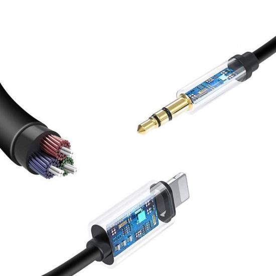 Tonex AX-02 Lightning to 3.5mm Audio AUX Ses Kablosu Siyah